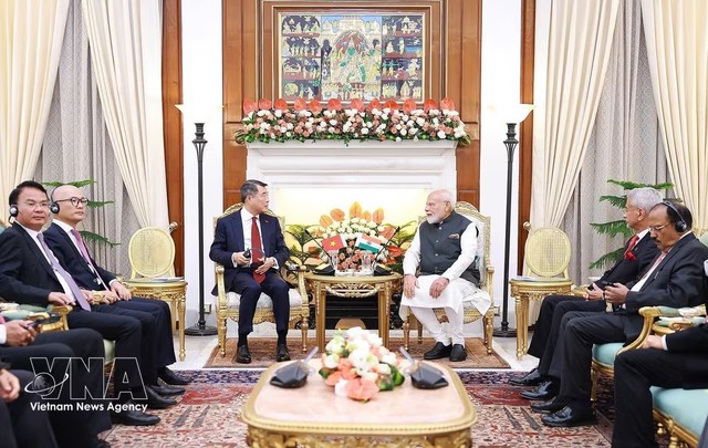 Vietnam's Prime Minister holds talks with Indian counterpart - Ảnh 1.