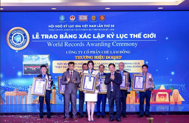 Vietnam tea company earns 2 world records from World Records Union- Ảnh 4.