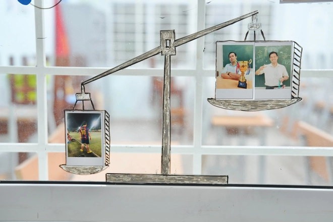 Teen Trường THPT Chuyên Lê Quý Đôn biến hoá hành lang rực sắc màu tri ân thầy cô - Ảnh 11.