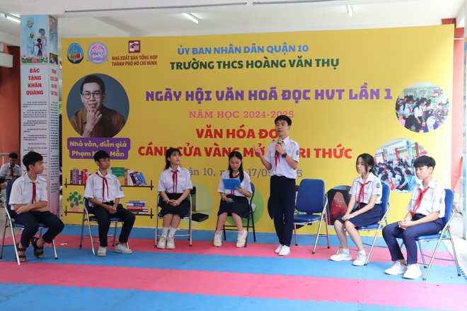Teen Trường THCS Hoàng Văn Thụ hào hứng với ngày hội văn hóa đọc - Ảnh 2.