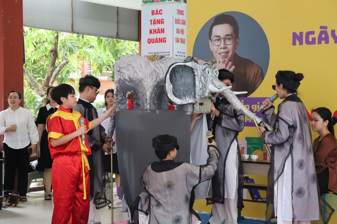 Teen Trường THCS Hoàng Văn Thụ hào hứng với ngày hội văn hóa đọc - Ảnh 3.