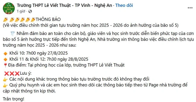 Học sinh Huế, Thanh Hóa lùi ngày tập trung do bão số 5 - Ảnh 4.