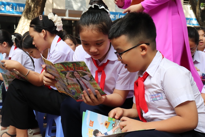 Cùng học trò Trường THCS Phước Thắng lan tỏa niềm vui 'Đọc và làm theo báo Đội' - Ảnh 5.