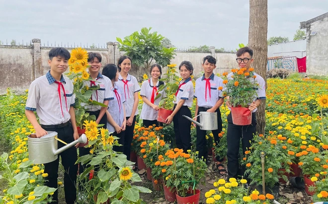 Không khí Tết sớm đầy hứng khởi tại các trường học ở Cần Thơ- Ảnh 8.