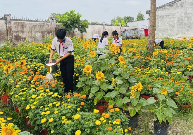 Không khí Tết sớm đầy hứng khởi tại các trường học ở Cần Thơ- Ảnh 9.