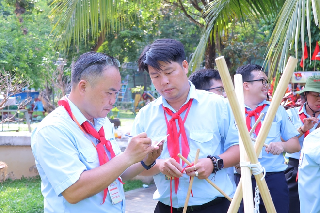 Hàng trăm phụ trách Đội và thiếu nhi tham gia hội trại Vững bước tiến lên Đoàn- Ảnh 10.