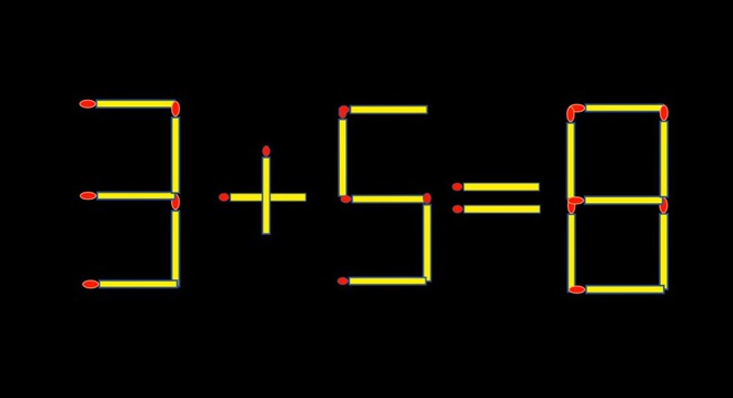 Thử tài IQ: Di chuyển một que diêm để 2+5=8 thành phép tính đúng - Ảnh 1.