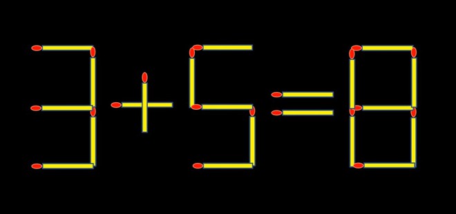Thử tài IQ: Di chuyển một que diêm để 7+4=3 thành phép tính đúng - Ảnh 1.