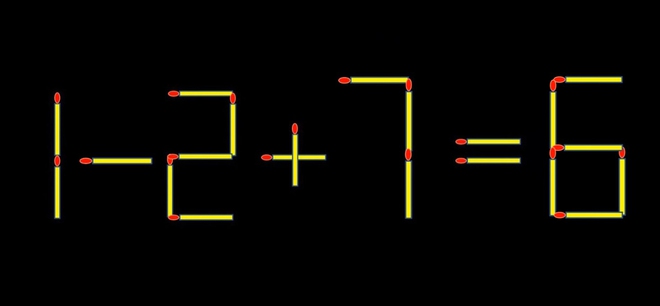 Thử tài IQ: Di chuyển một que diêm để 12+7=8 thành phép tính đúng - Ảnh 1.