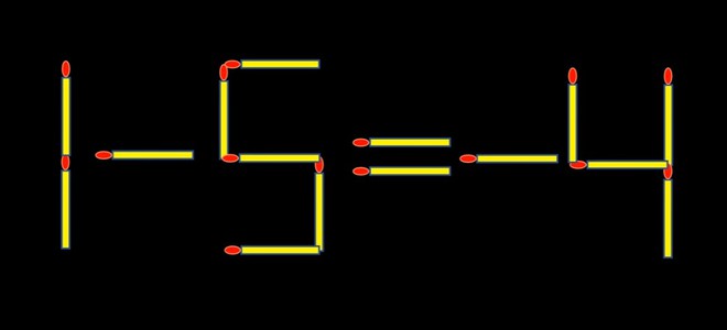 Thử tài IQ: Di chuyển một que diêm để 1+5=4 thành phép tính đúng - Ảnh 1.