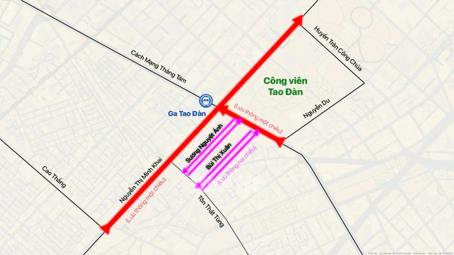 Nhiều tuyến đường TP.HCM chuyển thành một chiều để thi công Metro số 2 TP.HCM - Ảnh 1.