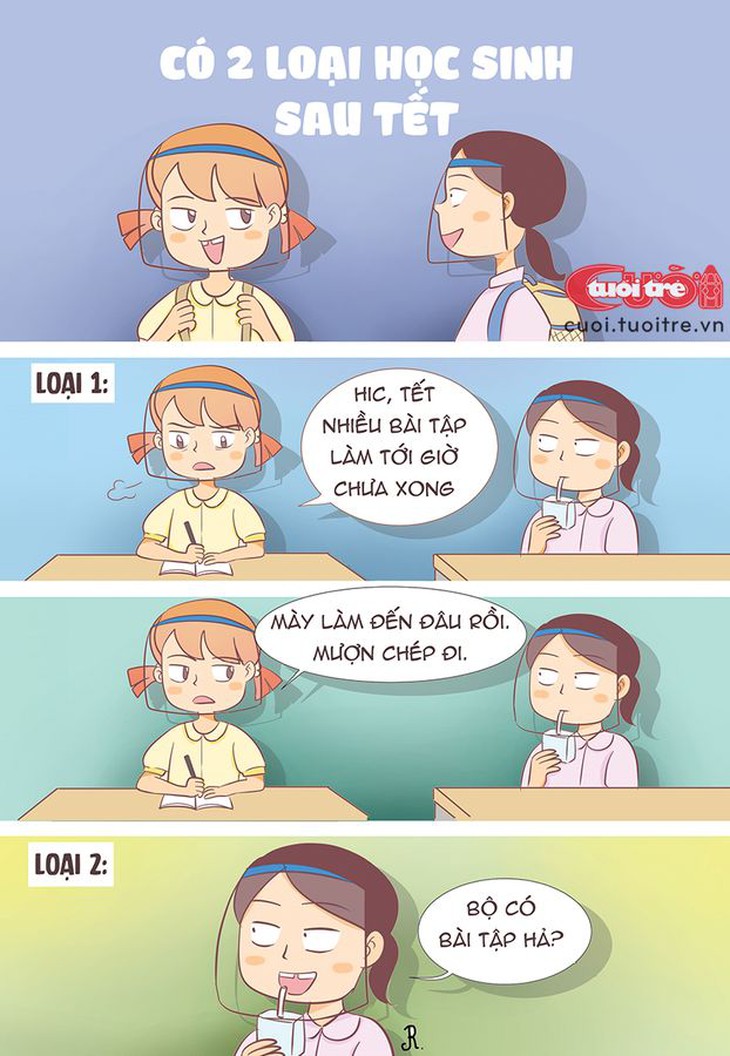 Có 2 loai học sinh sau Tết