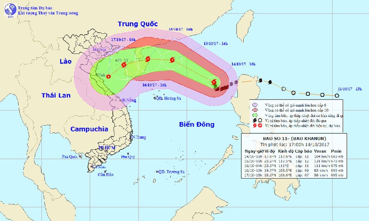 Bão số 11 có thể đổi hướng do không khí lạnh - Ảnh 1.