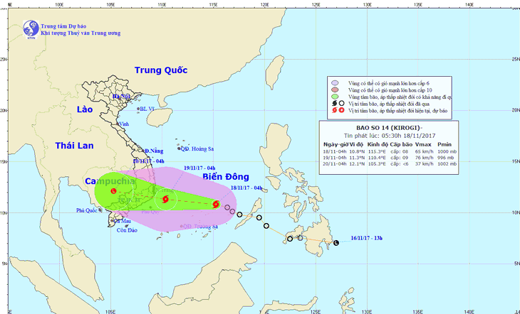 Áp thấp nhiệt đới đã mạnh lên thành bão số 14 - Ảnh 1.
