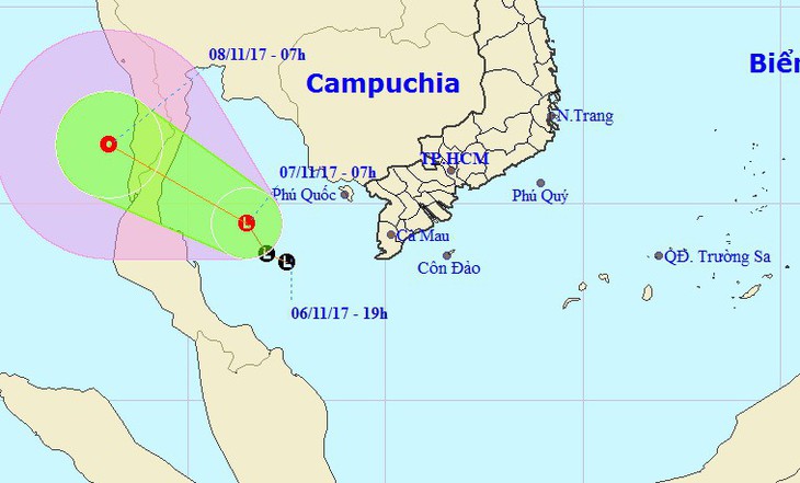 Vùng áp thấp mạnh thành áp thấp nhiệt đới - Ảnh 1. Vùng áp thấp mạnh thành áp thấp nhiệt đới - Ảnh 1.