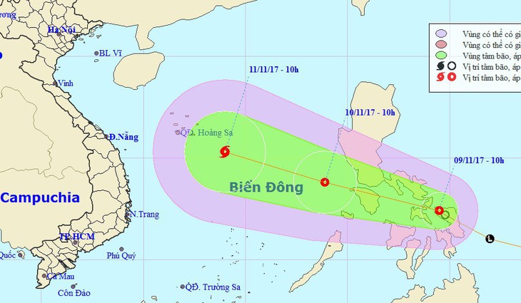 Áp thấp nhiệt đới mạnh lên, có thể thành bão - Ảnh 1.