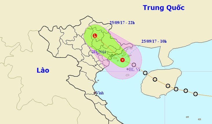 Áp thấp ngay trên biển Quảng Ninh - Hải Phòng, giật cấp 9 - Ảnh 1.