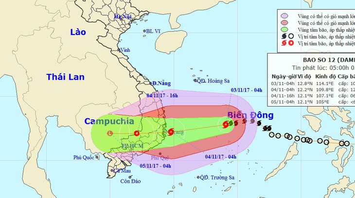 Bão mạnh lên, từ Quảng Trị đến Bình Thuận mưa lớn - Ảnh 1.