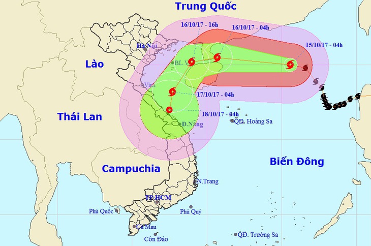 Bão số 11 giật cấp 15 đang tiến vào vịnh Bắc Bộ - Ảnh 1.