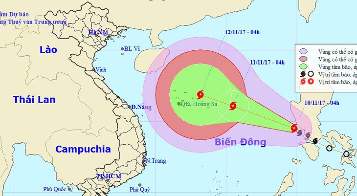 Bão số 13: có khả năng sẽ tan trên biển - Ảnh 1.