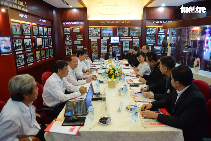 Đoàn nhà báo Thái Lan tham quan báo Tuổi Trẻ - Ảnh 2. Đoàn nhà báo Thái Lan tham quan báo Tuổi Trẻ - Ảnh 2.