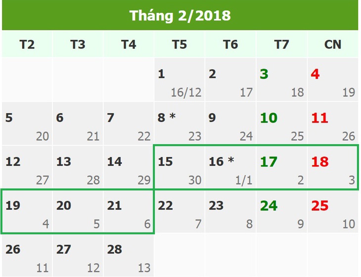 Đề xuất nghỉ 7 ngày Tết Mậu Tuất 2018 - Ảnh 2.