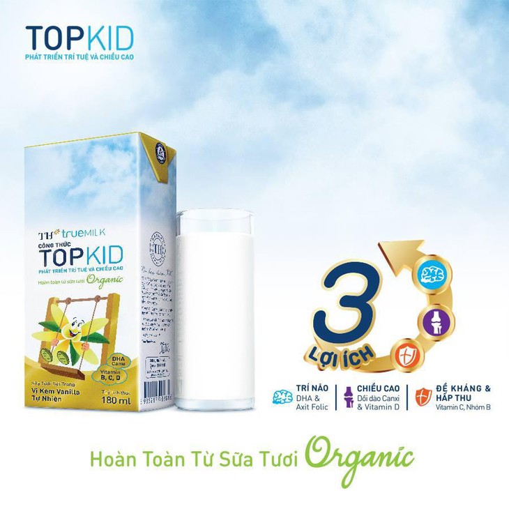 Sữa tươi tiệt trùng TH true MILK công thức TOPKID - Ảnh 2.