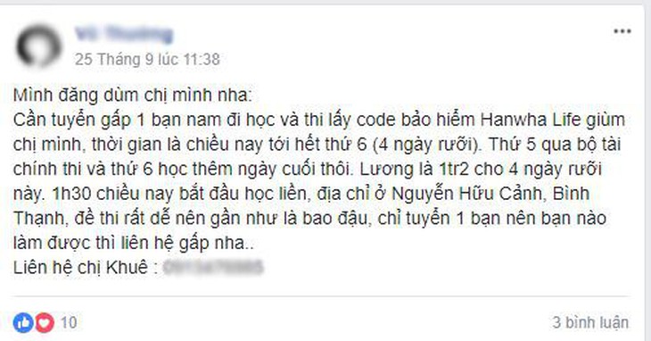 Cạm bẫy từ những quảng cáo tuyển dụng lạ tai - Ảnh 3.