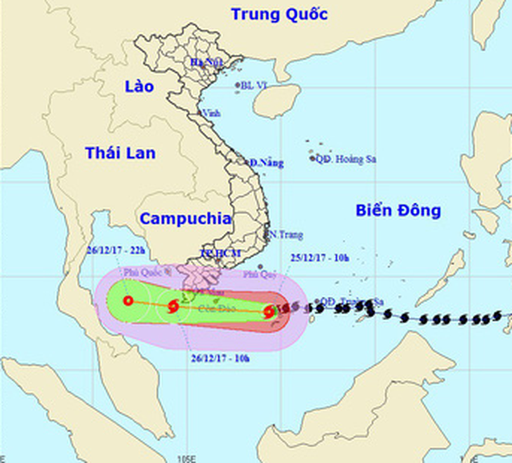 Bão Tembin lệch Nam, suy yếu nhưng giữ nguyên vùng nguy hiểm - Ảnh 4.