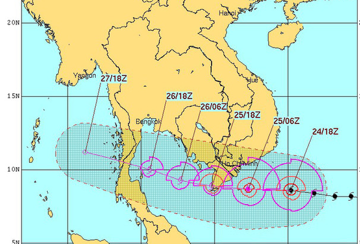 Bão Tembin đang đi lệch xuống phía Nam - Ảnh 5.