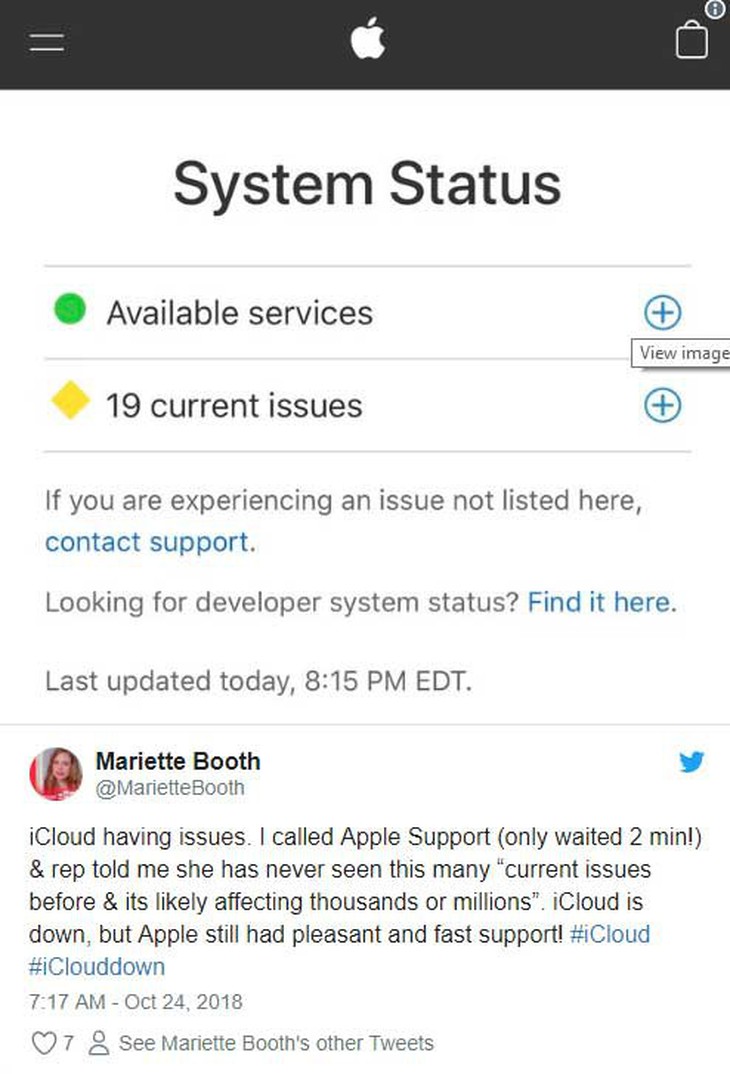 Apple iCloud gặp sự cố, hơn hai phần ba dịch vụ liên quan ngưng hoạt động - Ảnh 3.