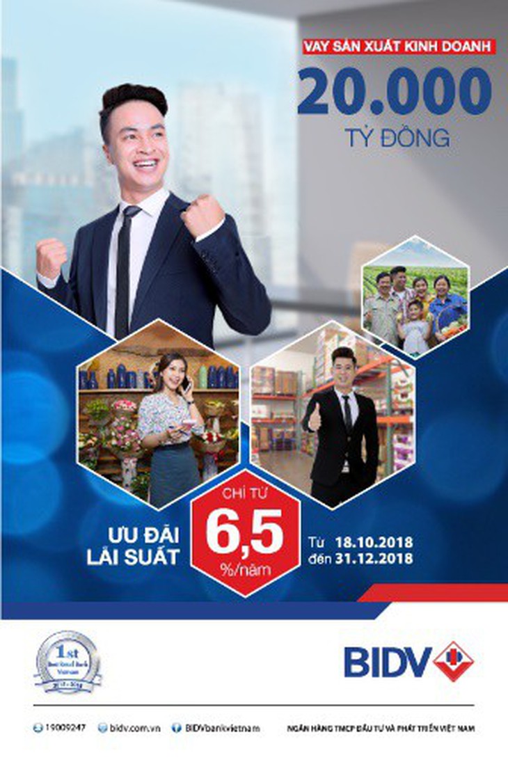 Lãi suất chỉ từ 6,5%/năm cho sản xuất kinh doanh - Ảnh 1.