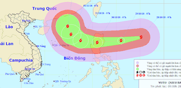 Siêu bão Yutu mạnh cấp 16 xuất hiện gần Biển Đông - Ảnh 1.