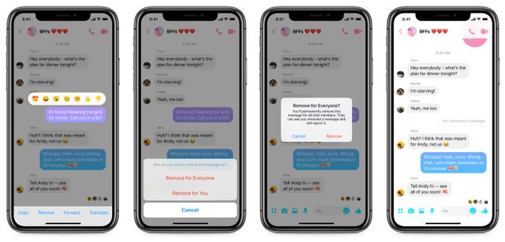 Facebook bắt đầu triển khai nút ‘Unsend’ trong Messenger - Ảnh 1.