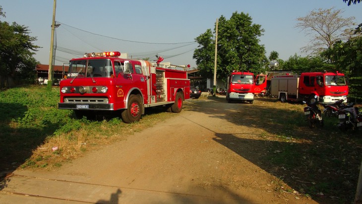 Lửa thiêu rụi kho chứa gỗ của một công ty - Ảnh 2.