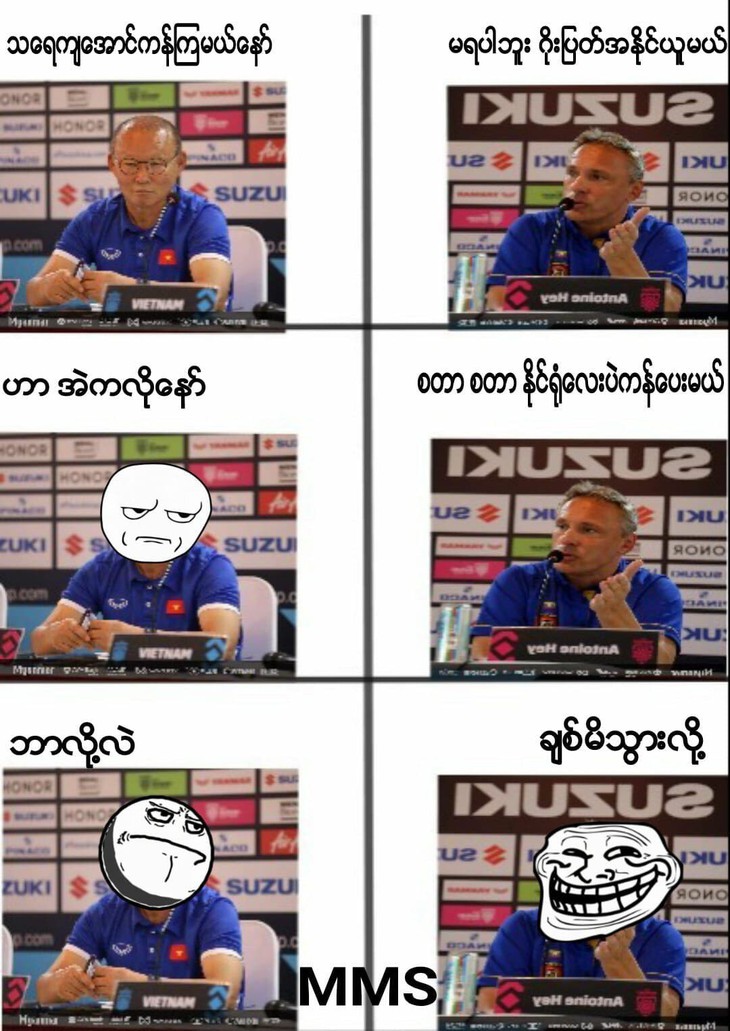 CĐV Myanmar troll tuyển VN - Ảnh 1. CĐV Myanmar troll tuyển VN - Ảnh 1.