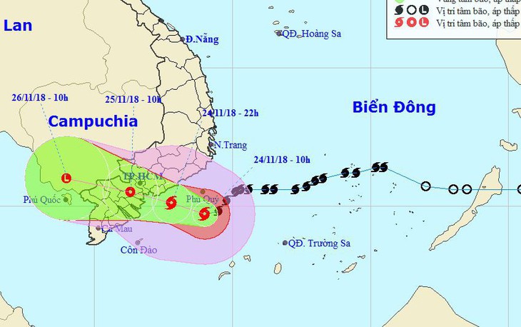 Bão lệch xuống phía Nam, TP.HCM và miền Tây đều căng thẳng - Ảnh 1.