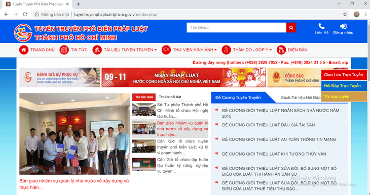 TP.HCM vận hành cổng thông tin tuyên truyền pháp luật - Ảnh 1.