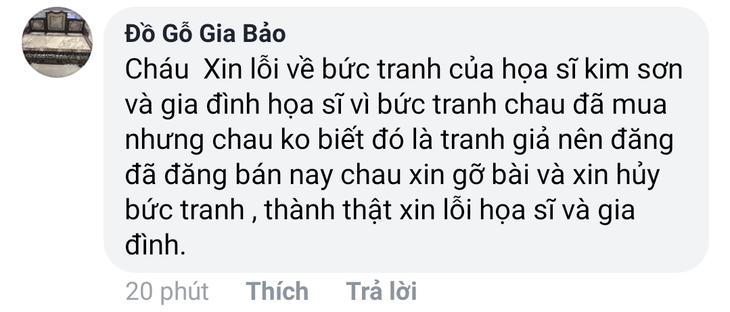 Người bán tranh giả của Nam Sơn xin lỗi và sẽ hủy tranh - Ảnh 2.