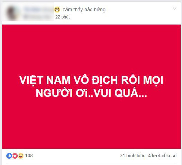 Dân mạng Việt Nam đang sướng rơn trong đêm vô địch! - Ảnh 1.