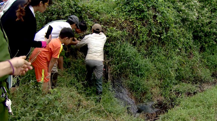 Nước thải đen ngòm từ nhà máy phân vi sinh chảy ra môi trường - Ảnh 2.