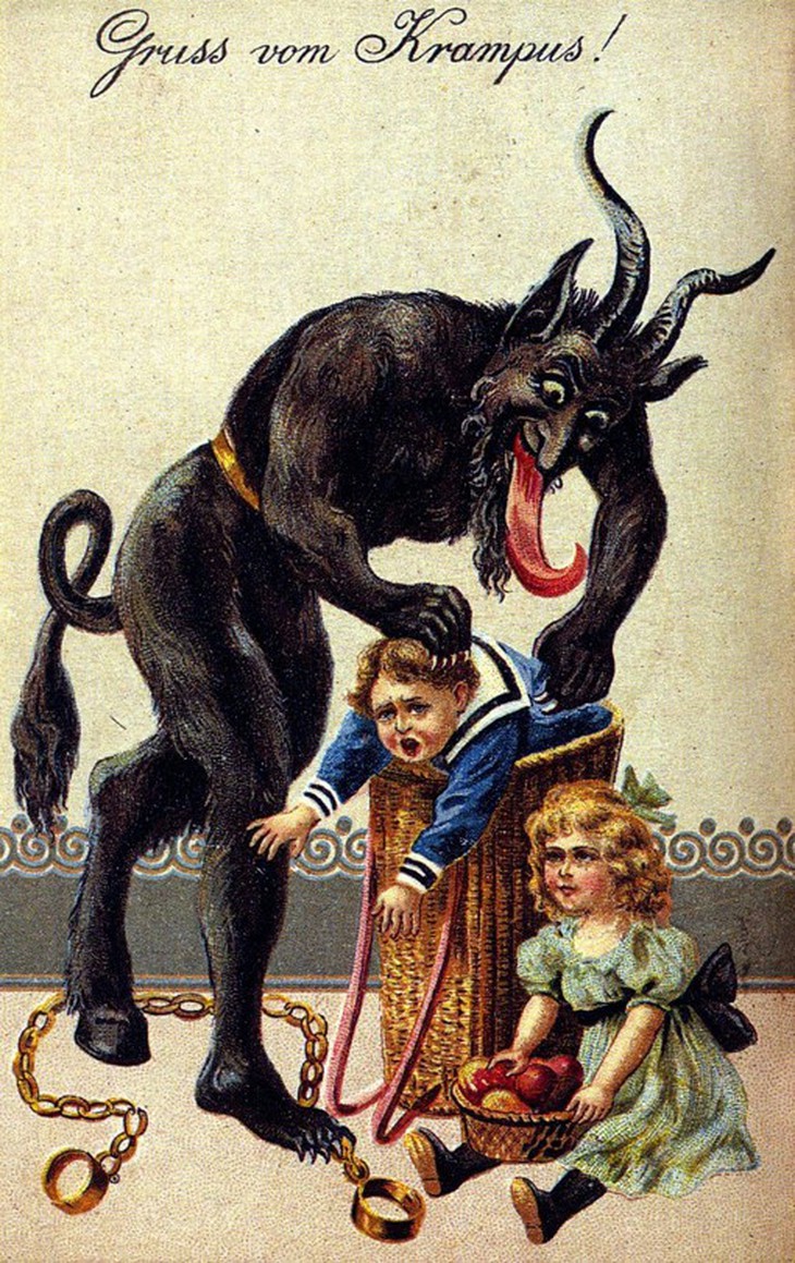 Quái vật Krampus nổi không thua ông già Noel mùa Giáng sinh - Ảnh 4.