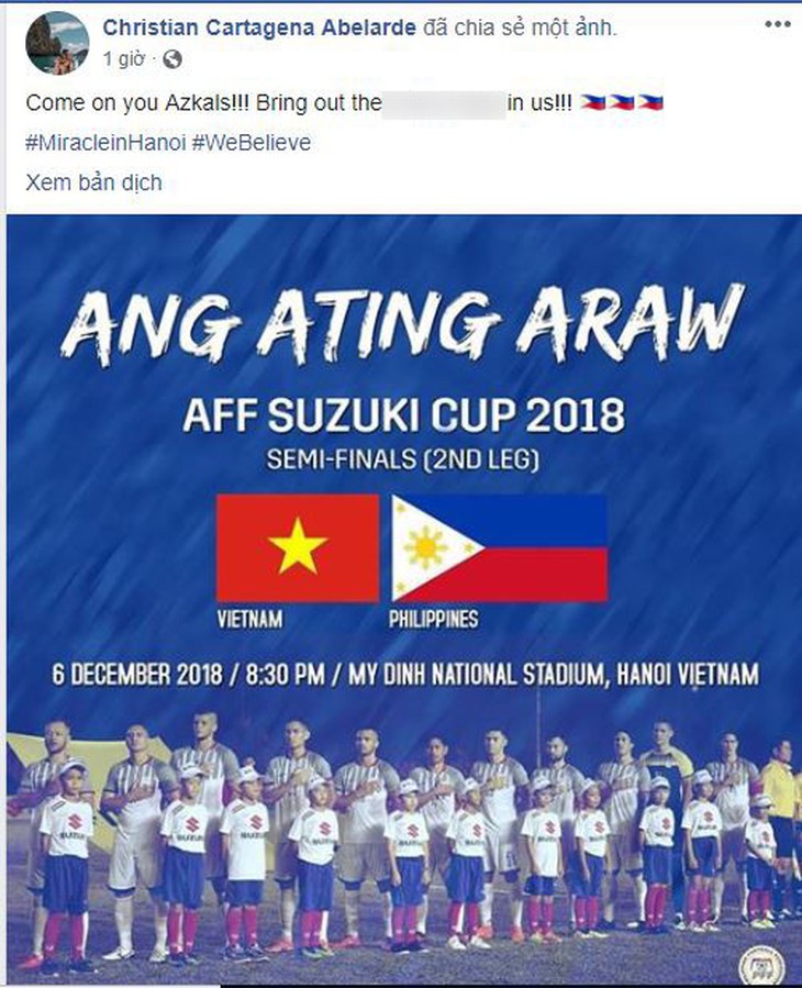 Dân lẫn cầu thủ Philippines: Phép mầu Hà Nội 2.0 sắp diễn ra ở Mỹ Đình! - Ảnh 1.