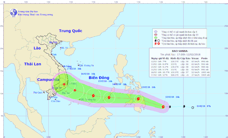 Tránh tâm lý chủ quan khi bão Sanba đổ bộ dịp tết - Ảnh 1.