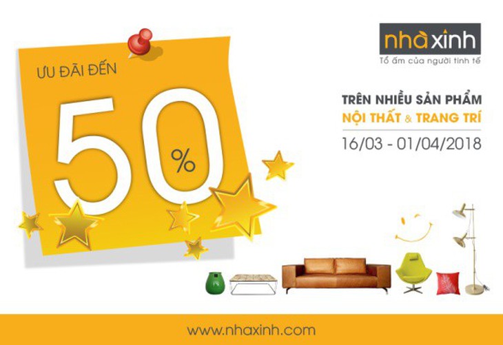 Nhà Xinh ưu đãi 50% nhiều sản phẩm nội thất và trang trí - Ảnh 1.