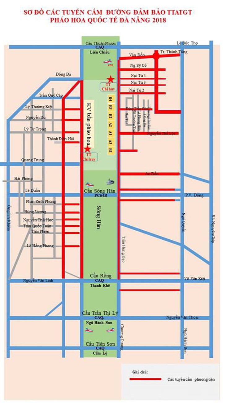 Đà Nẵng cấm nhiều tuyến đường vì lễ hội pháo hoa - Ảnh 2.