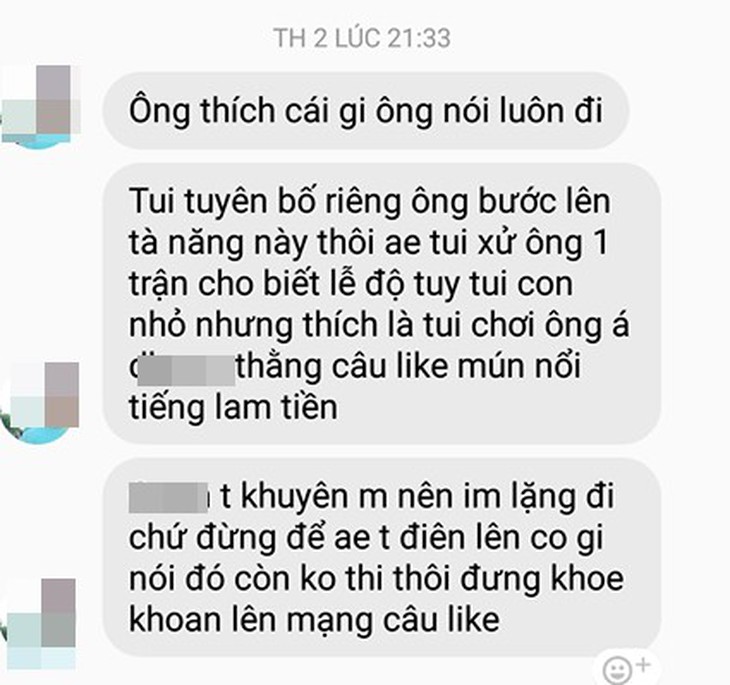 Mất ăn mất ngủ vì bị dọa đánh từ tin đồn trên mạng - Ảnh 2.