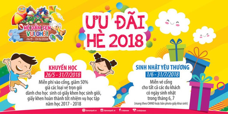 Nhiều ưu đãi vui chơi giải trí tại Đầm Sen trong dịp hè - Ảnh 1.