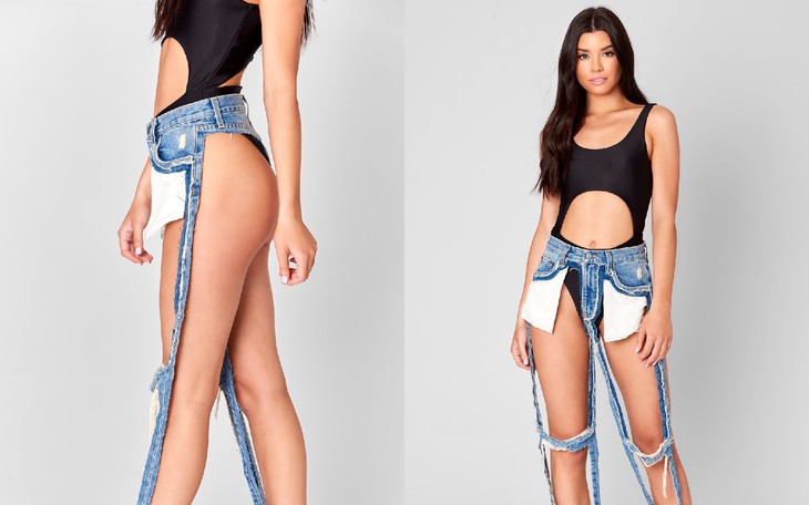 Chiếc quần jeans có mỗi... khóa kéo, giá bán 168 đôla