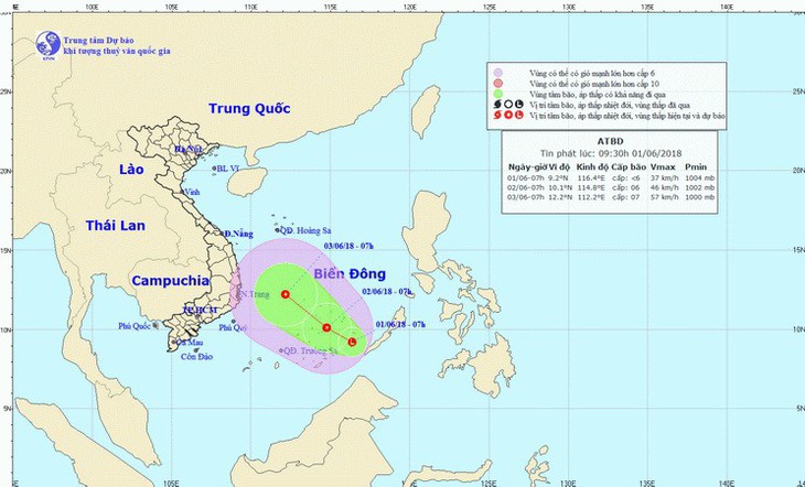 Xuất hiện vùng áp thấp, khả năng thành áp thấp nhiệt đới trên biển - Ảnh 1.